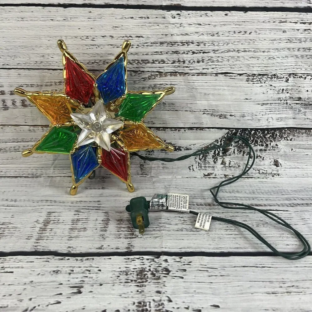 Vintage Christmas Tree Topper Star Bob Ho 1993 Not Working